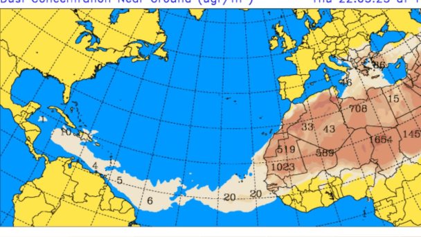 Regresa el polvo del Sahara a República Dominicana y aumenta la sensación calurosa este miércoles