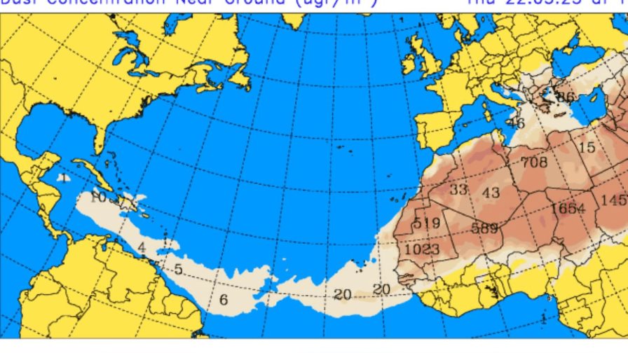 Regresa el polvo del Sahara a República Dominicana y aumenta la sensación calurosa este miércoles Regresa el polvo del Sahara a República Dominicana y aumenta la sensación calurosa este miércoles