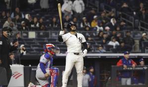 Domínguez da victoria a Yankees, por 4-3 ante Rangers, con jonrón agónico