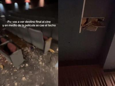Colapsa parte del techo durante proyección en cine de Argentina