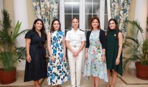 La vicepresidenta Raquel Peña y la princesa Leonor conversan sobre la educación como pilar del liderazgo