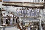 El Juan Sebastián Elcano sale de Santo Domingo con la princesa Leonor rumbo a Nueva York