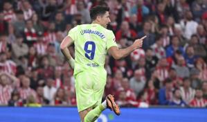 Lewandowski anota dos para el campeón Barcelona, pero no alcanza a Mbappé por el título de goleo