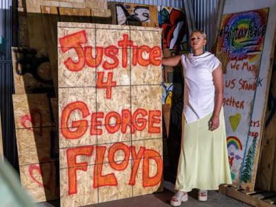 La protesta se vuelve arte en memoria de George Floyd