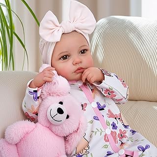 Muñeca realista de vinilo suave de 20 pulgadas con accesorios completos, para acurrucar, jugar y regalar.