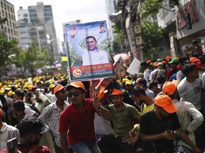 Manifestantes del BNP piden elecciones generales en Bangladesh
