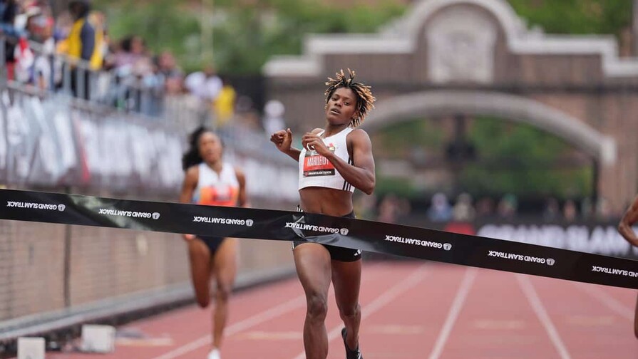 Marileidy Paulino repite nueva vez su superioridad en su segunda carrera de la Liga Diamante