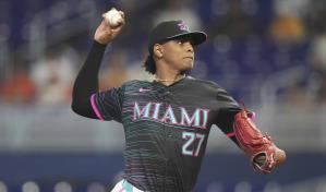 El pitcher dominicano Edward Cabrera tira cinco entradas y dos tercios, Marlins blanquean Gigantes