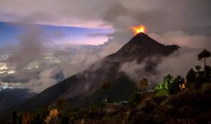 Volcán de Fuego aumenta su actividad en Guatemala