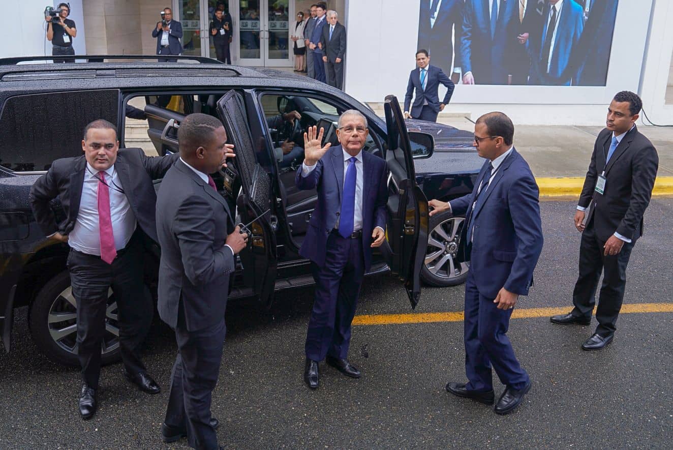 Danilo Medina a su llegada.