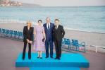 Abinader y primera dama son recibidos por el presidente Macron y su esposa en cena de gala