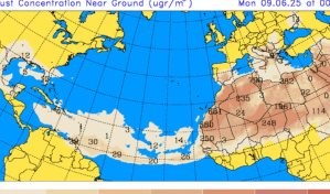 Nueva capa de polvo del Sahara afectará RD desde este lunes y hasta el próximo domingo Nueva capa de polvo del Sahara afectará RD desde este lunes y hasta el próximo domingo