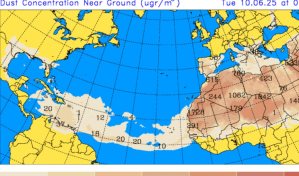 Una vaguada generará lluvias en varias provincias, pese a ligera incidencia de polvo del Sahara
