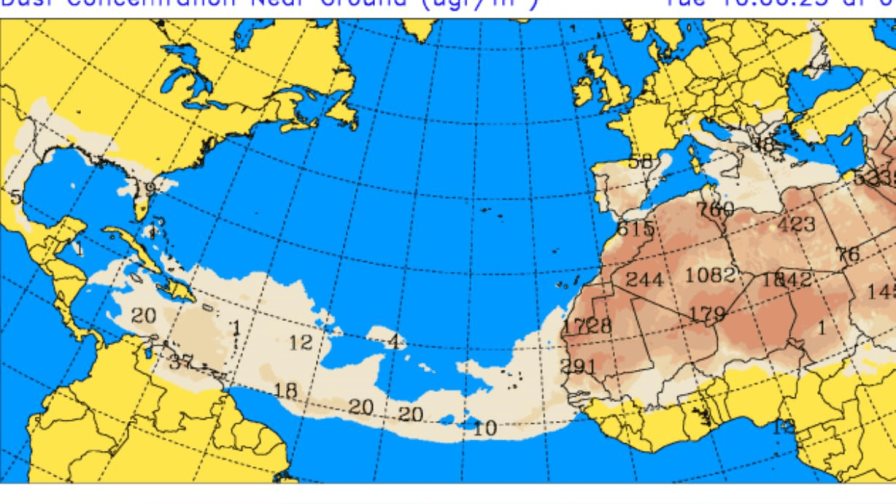 Una vaguada generará lluvias en varias provincias, pese a ligera incidencia de polvo del Sahara