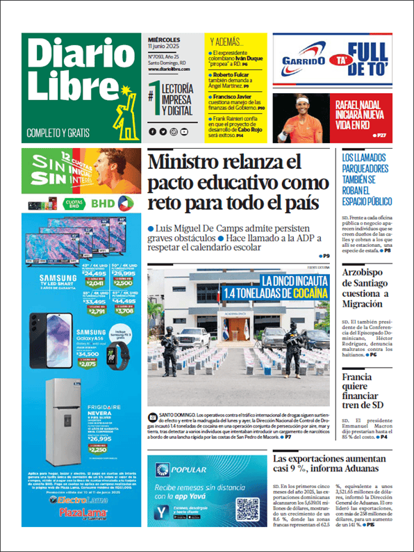 Portada de Diario Libre Impreso
