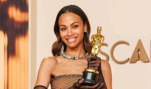 Zoé Saldaña llama trans y de género fluido a su estatuilla del Óscar por "Emilia Pérez"