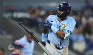 Junior Caminero pega jonrón de tres carreras en triunfo de Rays