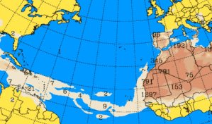 Polvo del Sahara, sistema anticiclónico y vaguada dominan condiciones este martes