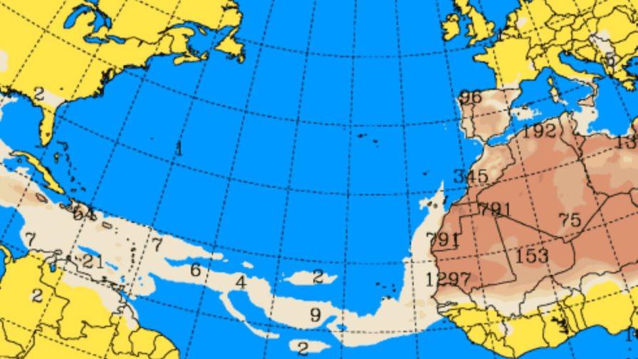 Polvo del Sahara, sistema anticiclónico y vaguada dominan condiciones este martes Polvo del Sahara, sistema anticiclónico y vaguada dominan condiciones este martes