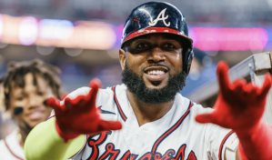 Marcell Ozuna conectó doble empujador de tres carreras en el triunfo de los Bravos