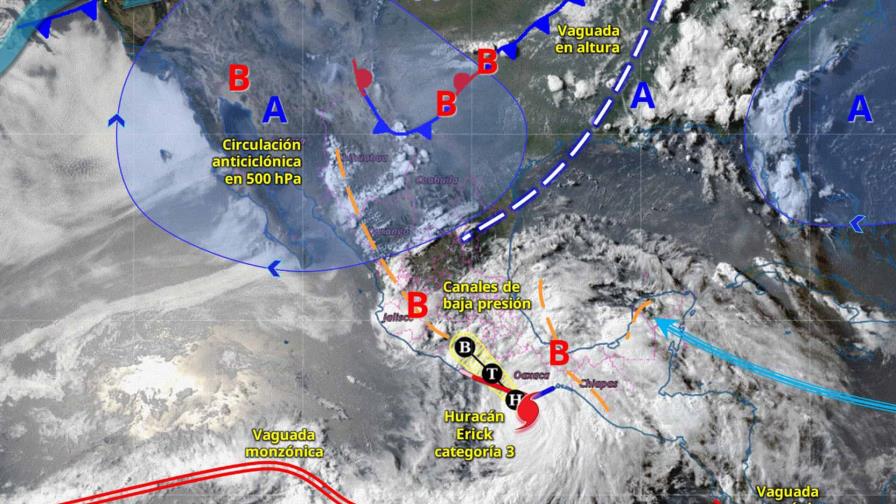 El huracán Erick se intensifica a categoría 3 a horas de llegar al sur de México El huracán Erick se intensifica a categoría 3 a horas de llegar al sur de México