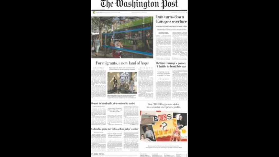 España, portada del Washington Post por ser una tierra de esperanza para los inmigrantes España, portada del Washington Post por ser una tierra de esperanza para los inmigrantes