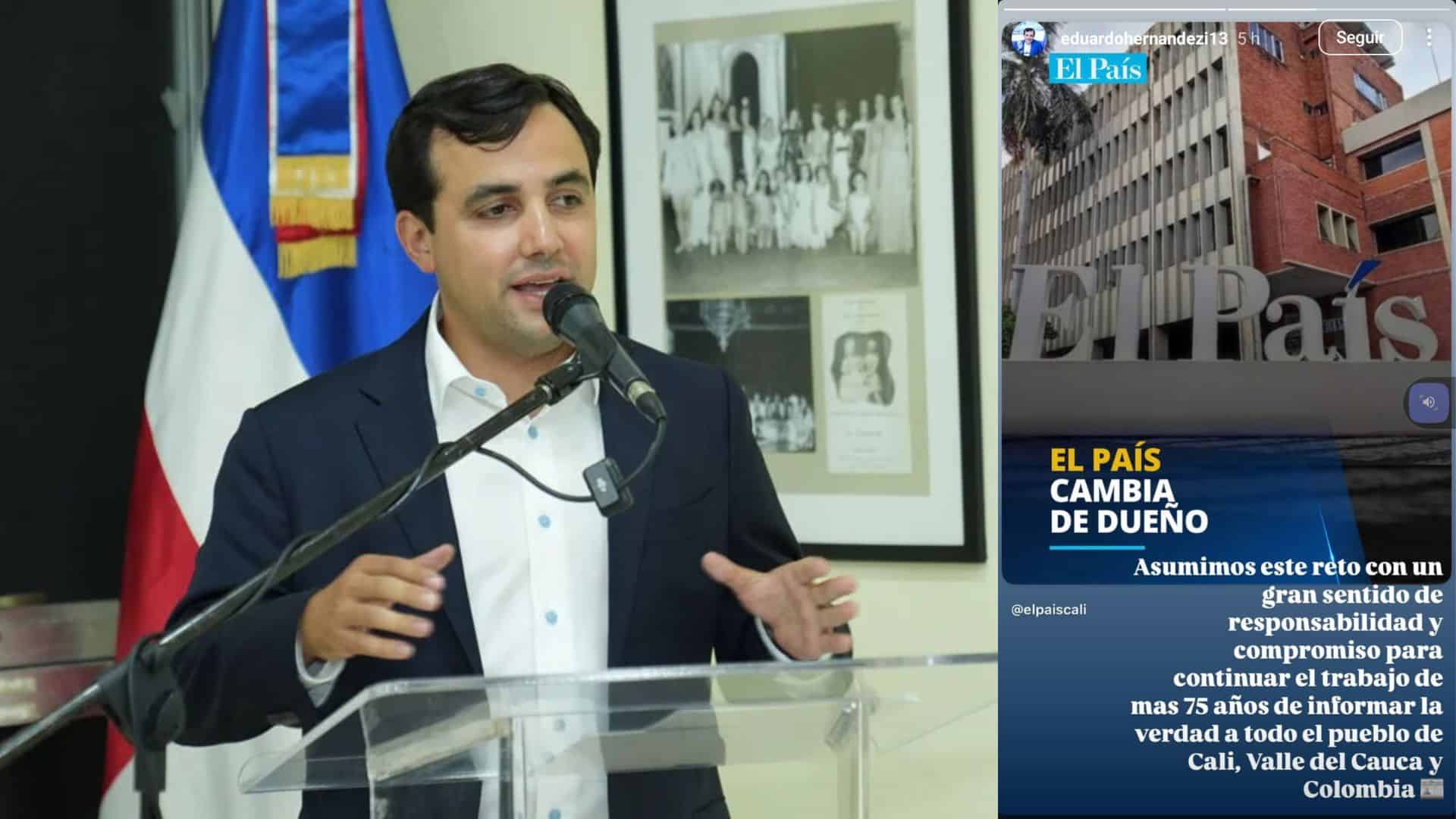 El empresario dominicano Eduardo Hernández Incháustegui y el mensaje que publicó en sus redes sociales.