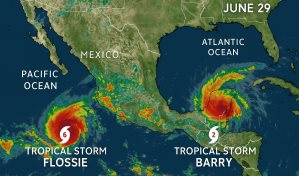 En el Pacífico y Atlántico de México se forman las tormentas tropicales Flossie y Barry