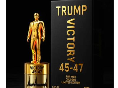 Trump promociona un perfume con una figura de sí mismo