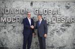 El presidente Luis Abinader llega a Funglode para reunirse con el exmandatario Leonel Fernández