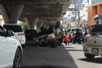 Ocho heridos en un accidente de tránsito en la avenida 27 de Febrero
