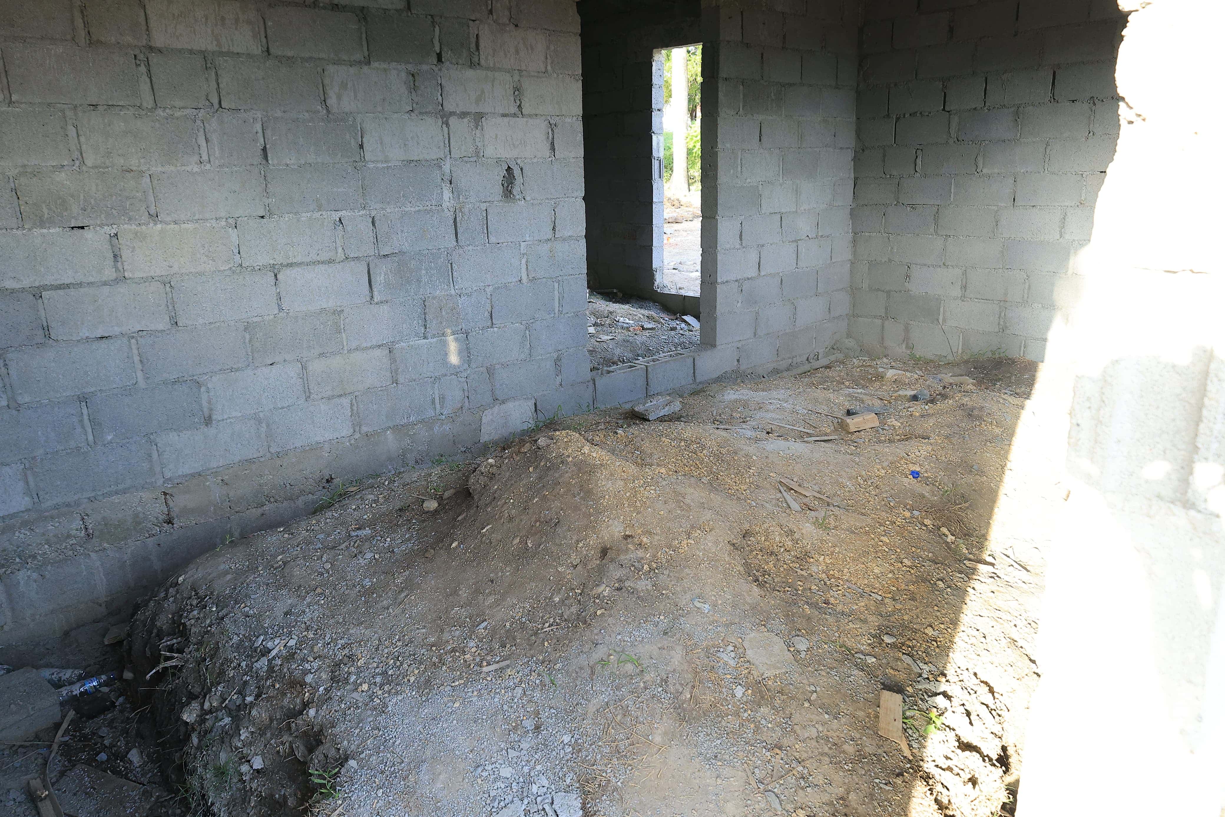 Parte interna de la edificación.