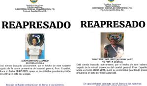 Dos de los cinco presos fugados de cárcel en Moca se entregan a la Policía Nacional