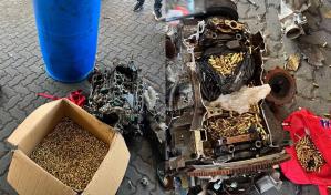 Aduanas decomisa más de 8,000 municiones en un motor de vehículo procedente de Nueva York