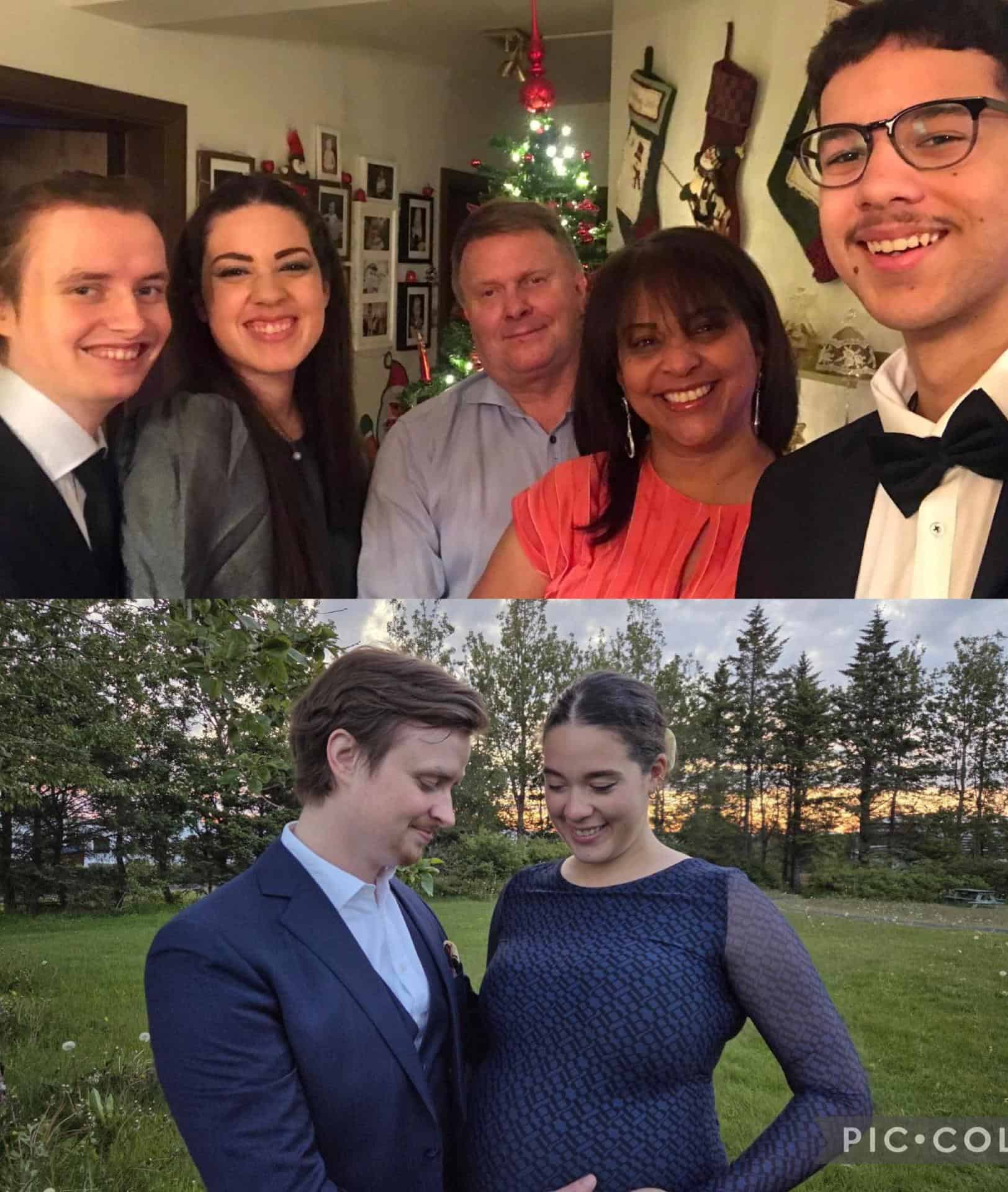 Magdalena Mejía abogada y escritora, su esposo Adalsteinn sus hijos: Andrea Michelle enfermera cardiología con su esposo y Andres Daniel