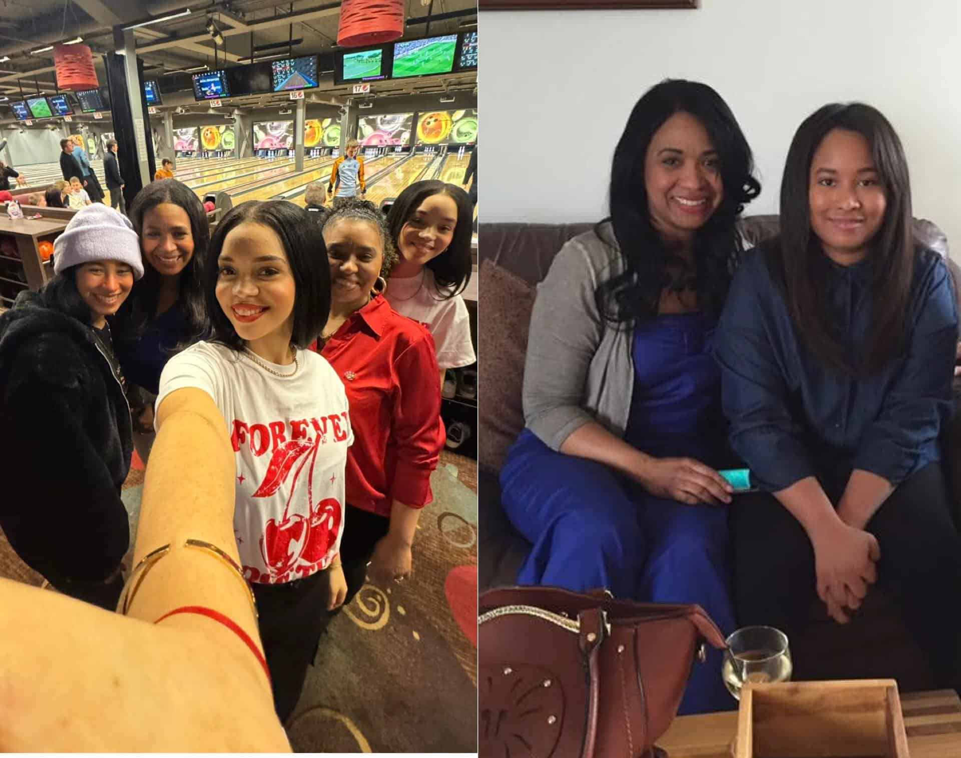 Margarita Cruz su hija Marleni y su hermana e hijas