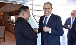 Kim Jong-un reafirma a Lavrov su apoyo incondicional a Rusia en la guerra contra Ucrania