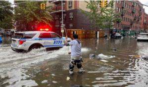 Diluvio en Nueva York: la ciudad vive su hora más lluviosa de la historia y colapsa el tren