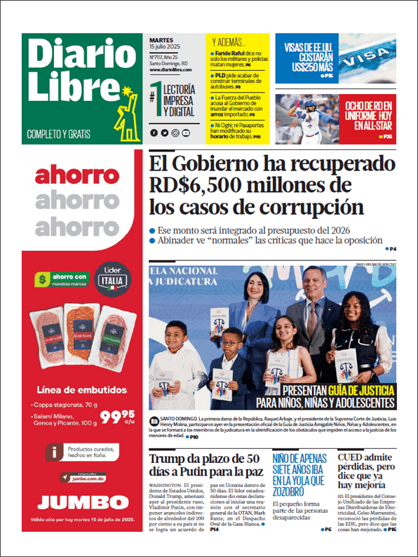 Portada de Diario Libre Impreso