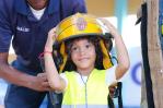 Primera semana del campamento mauriciano cierra con charla de prevención impartida por los bomberos