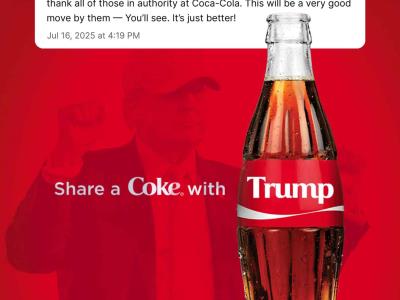Donald Trump logra acuerdo con Coca-Cola por azúcar de caña