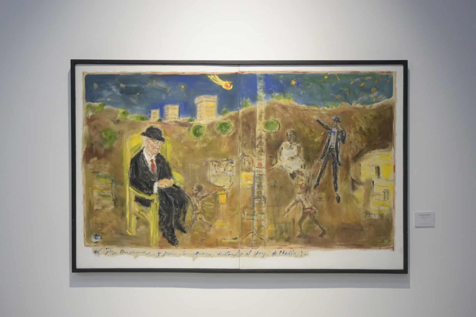 La obra de José Cestero destacó por el color amarillo.