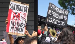 Protesta en Ciudad de México contra gentrificación por el Mundial de fútbol