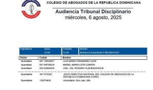 Fiscal del Colegio de Abogados dice no conoce proceso disciplinario