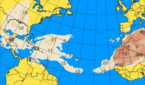 Vaguada generará aguaceros en varias localidades, pero sigue el calor por el polvo del Sahara