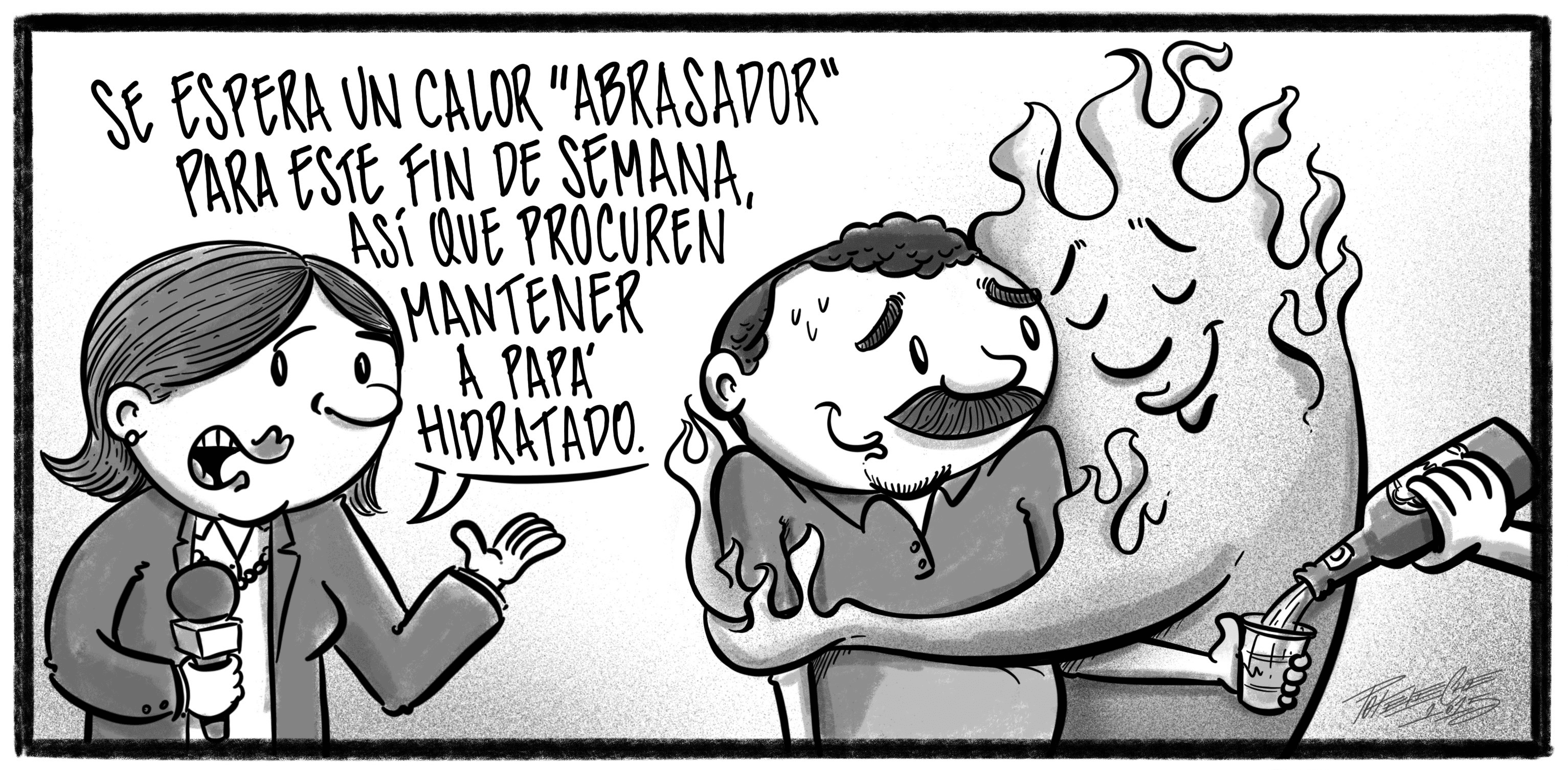 Caricatura de Noticiero Poteleche 26 julio 2025