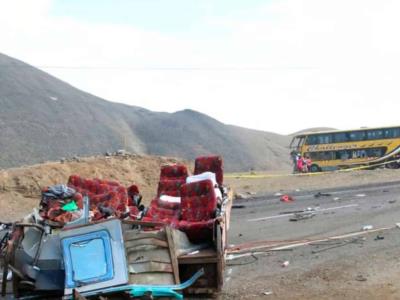 Al menos 15 muertos y 27 heridos tras accidente de autobús en Perú