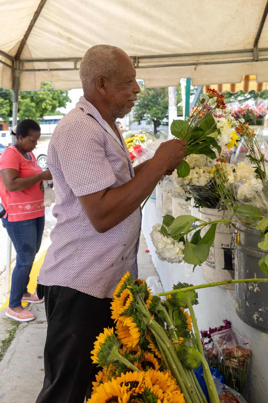 Vendedor de flores.