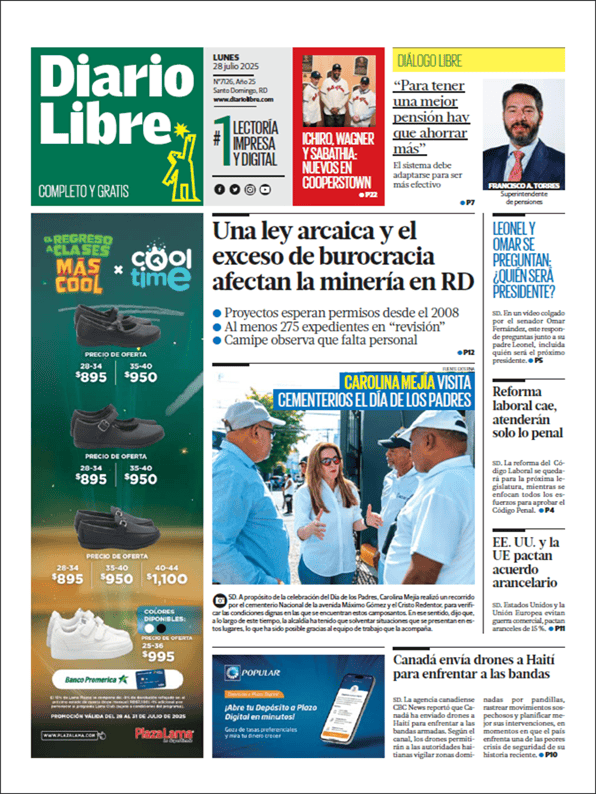 Portada de Diario Libre Impreso