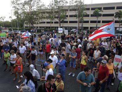 Protesta en Puerto Rico contra Luma Energy y Genera PR